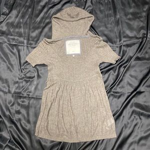 X-Small Abercrombie & Fitch Hooded Short-sleeve Scoop Neck Sweater